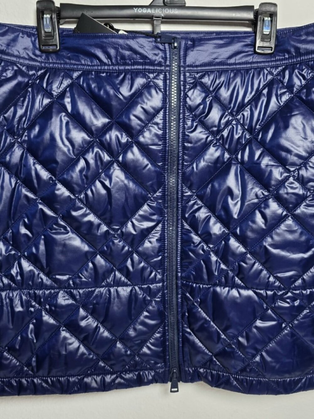 RLX Ralph Lauren Quilted Puffer Mini Skirt Navy Blue Size XL New With Tags Golf